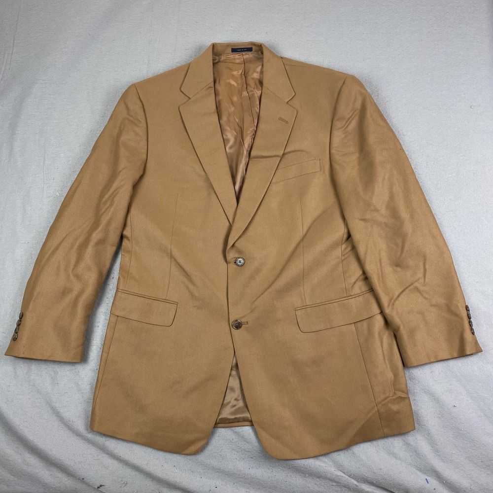 Loro Piana Cashmere Hart Schaffner Marx 44L Gold Trumpeter Mens Blazer camel